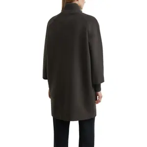 Wool Blend Egg Cut Cape Style Warm Coat for Women COMMA image-5