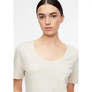 Women's Cotton Blend Striped T-Shirt COMMA image-3