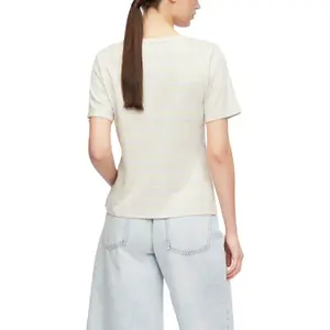 Women's Cotton Blend Striped T-Shirt COMMA image-5