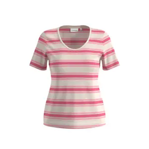 Women's Cotton Blend Striped T-Shirt COMMA image-0