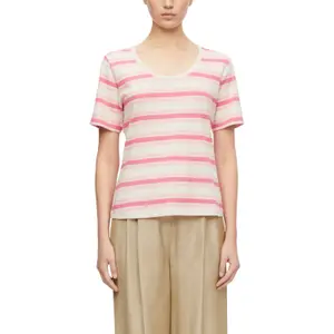 Women's Cotton Blend Striped T-Shirt COMMA image-2