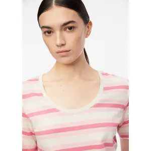 Women's Cotton Blend Striped T-Shirt COMMA image-3