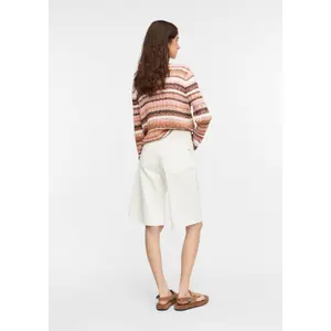 Women's Five-Pocket Denim Bermuda Shorts with Cotton Lining COMMA image-4