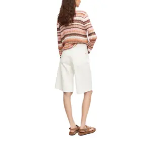 Women's Five-Pocket Denim Bermuda Shorts with Cotton Lining COMMA image-5