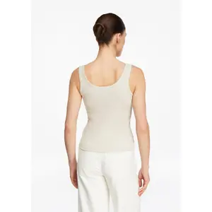 Top a coste sottili con colletto rotondo donna COMMA image-4