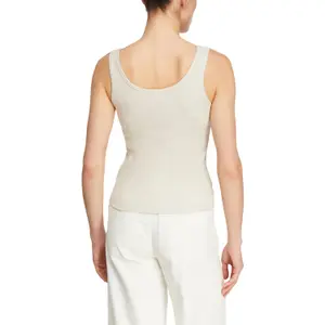 Top a coste sottili con colletto rotondo donna COMMA image-5