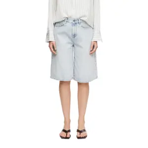 Women's Cotton-Lined Five-Pocket Denim Shorts COMMA image-2