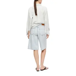 Women's Cotton-Lined Five-Pocket Denim Shorts COMMA image-5