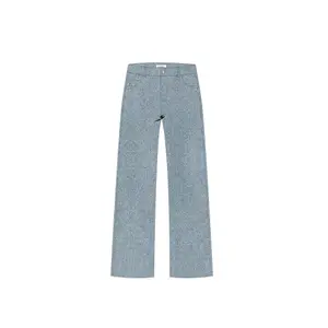 High Waisted Wide Leg Culotte Jeans with Patch Pockets for Women COMMA image-6
