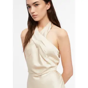 Women's Satin Backless Dress COMMA image-1