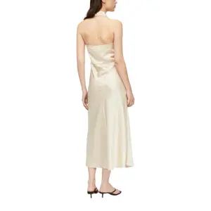 Women's Satin Backless Dress COMMA image-3