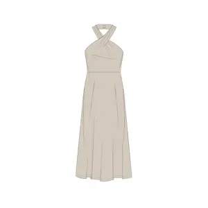 Women's Satin Backless Dress COMMA image-4