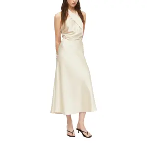 Women's Satin Backless Dress COMMA image-5