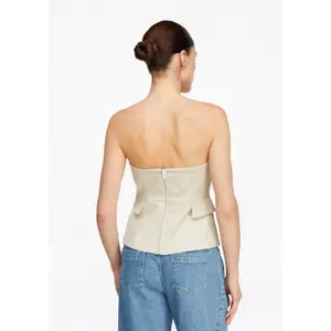 Fitted Corset with Flattering Seams and Flap Pockets Women COMMA image-4