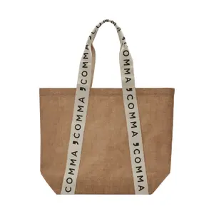 Canvas Tote Bag with Logo for Women COMMA image-1