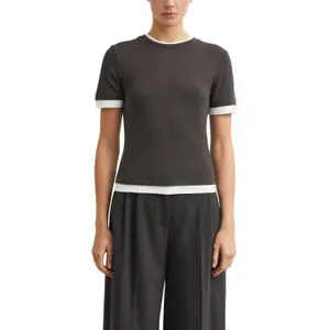 Soft Layered Effect T-shirt Women COMMA image-2