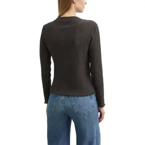 Lightweight High Neck Long Sleeve Structured T-Shirt Women COMMA image-5