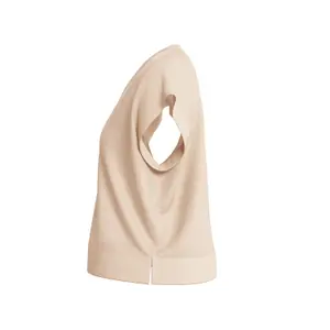 Women's Short Sleeve Linen Blend V-Neck Pull-over COMMA image-2