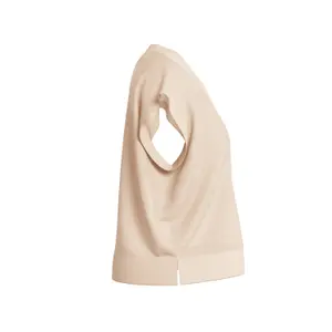 Women's Short Sleeve Linen Blend V-Neck Pull-over COMMA image-3