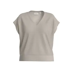 Women's Short Sleeve Linen Blend V-Neck Pull-over COMMA image-4