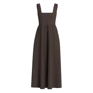Abito lungo midi in misto tessuti donna COMMA