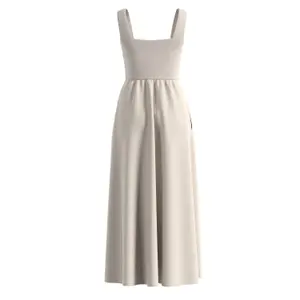 Abito lungo midi in misto tessuti donna COMMA image-1
