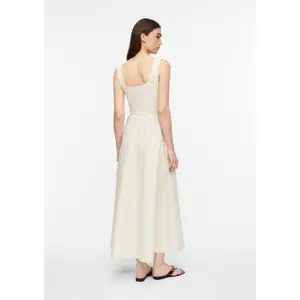 Abito lungo midi in misto tessuti donna COMMA image-4