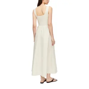 Abito lungo midi in misto tessuti donna COMMA image-5