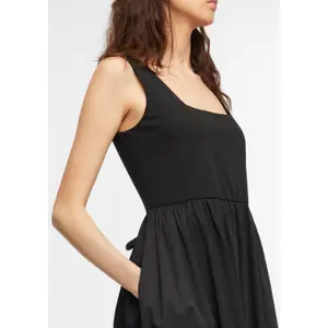 V-Neck Fabric Blend Dress for Women COMMA image-3
