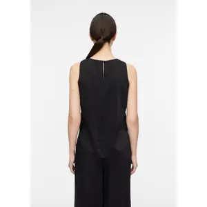 Women's Fluid Top in Viscose Blend with Worn Effect COMMA image-4