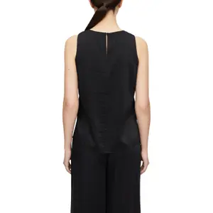 Women's Fluid Top in Viscose Blend with Worn Effect COMMA image-5