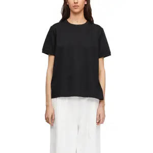 Seersucker Back Panel Fabric Mix T-Shirt Women's COMMA image-2