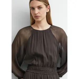 Long Sleeve Chiffon Dress Women COMMA image-3