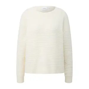 Women's Mixed Cotton Round Neck Drop Shoulder Top COMMA image-0