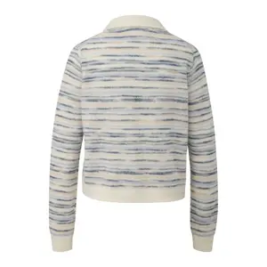 Alpaca Blend Knit Polo Shirt for Women COMMA image-1