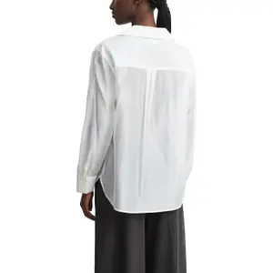 Long Sleeve Sheer Voile Shirt with Patch Pockets for Women COMMA image-5