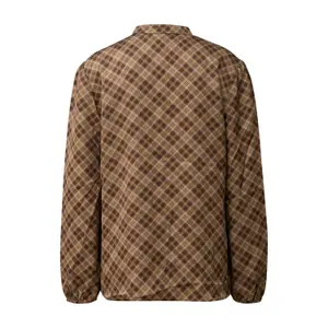 Printed Blouse with High Collar Puff Sleeves for Women COMMA image-1