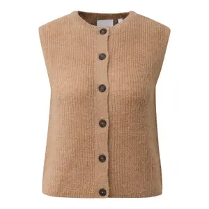 Women's Sleeveless Alpaca Blend Cardigan COMMA image-0