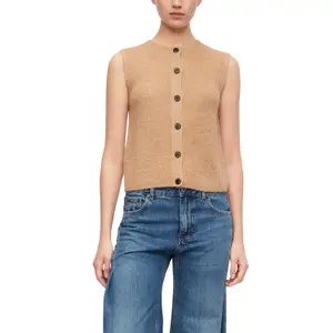 Women's Sleeveless Alpaca Blend Cardigan COMMA image-2