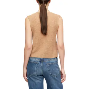 Women's Sleeveless Alpaca Blend Cardigan COMMA image-5