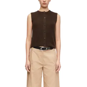 Women's Sleeveless Alpaca Blend Cardigan COMMA image-2