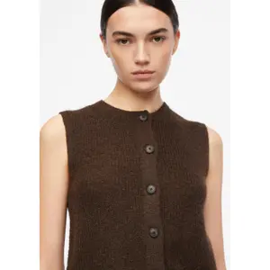 Women's Sleeveless Alpaca Blend Cardigan COMMA image-3