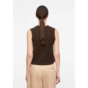 Women's Sleeveless Alpaca Blend Cardigan COMMA image-4