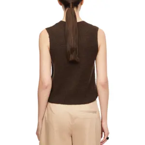 Women's Sleeveless Alpaca Blend Cardigan COMMA image-5