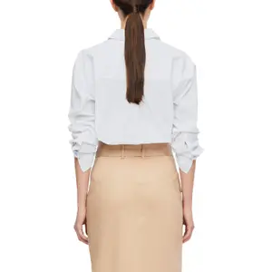 Striped Long Sleeve Poplin Shirt Women's COMMA image-5