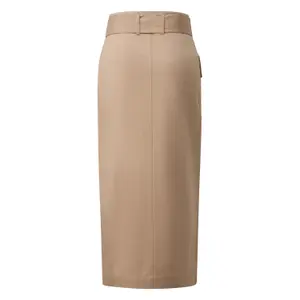 Utility Style Midi Wrap Belt Skirt for Women COMMA image-1