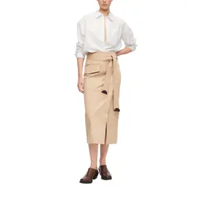 Utility Style Midi Wrap Belt Skirt for Women COMMA image-6