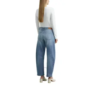 Women's Mid-Rise Frayed Hem Loose & Relaxed Jeans COMMA image-5