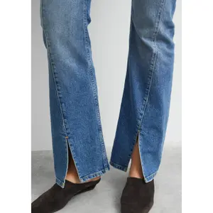 High-Waisted Bootcut & Flare Five-Pocket Jeans for Women COMMA image-3