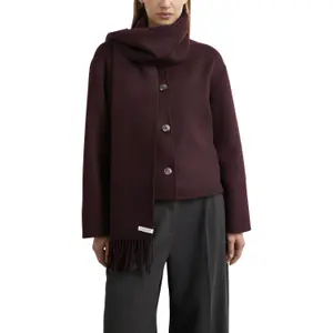 Women's Double-Faced Fringe Scarf COMMA image-4